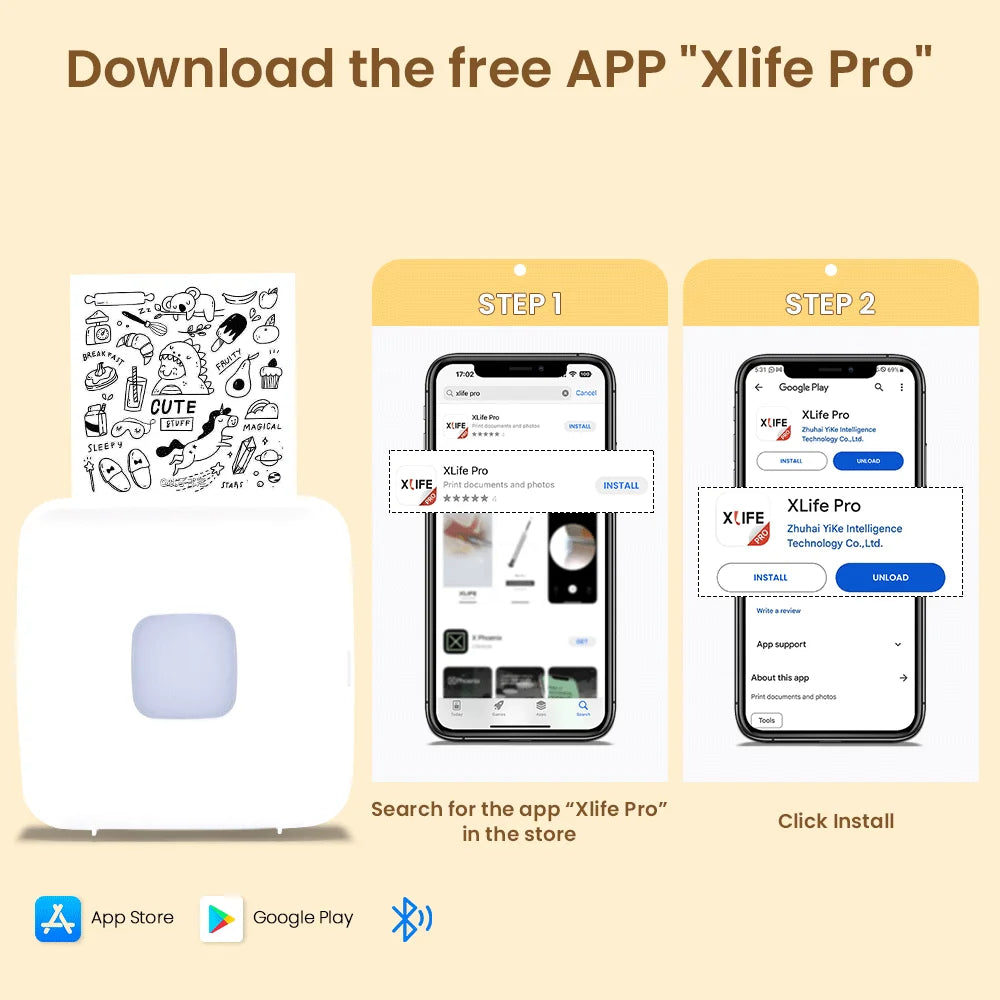 TP6 Pocket Sticker Printer,Portable Bluetooth Pocket Phone Printer for Anatomy Flashcards, Journal, Photos, Notes, Kids Gift